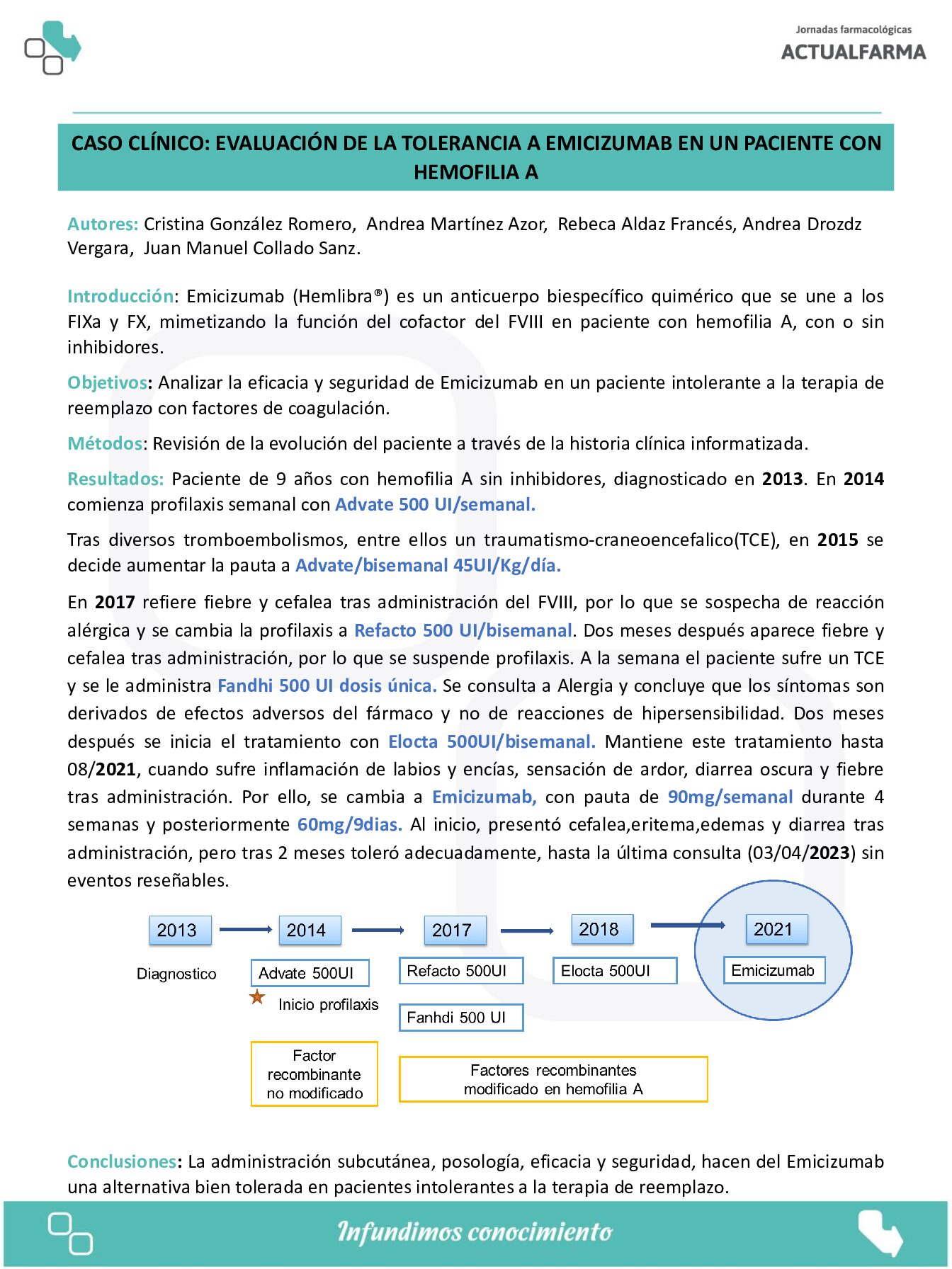 Descargar CASO CLÍNICO: EVALUACIÓN DE LA TOLERANCIA A EMICIZUMAB EN UN PACIENTE CON HEMOFILIA A