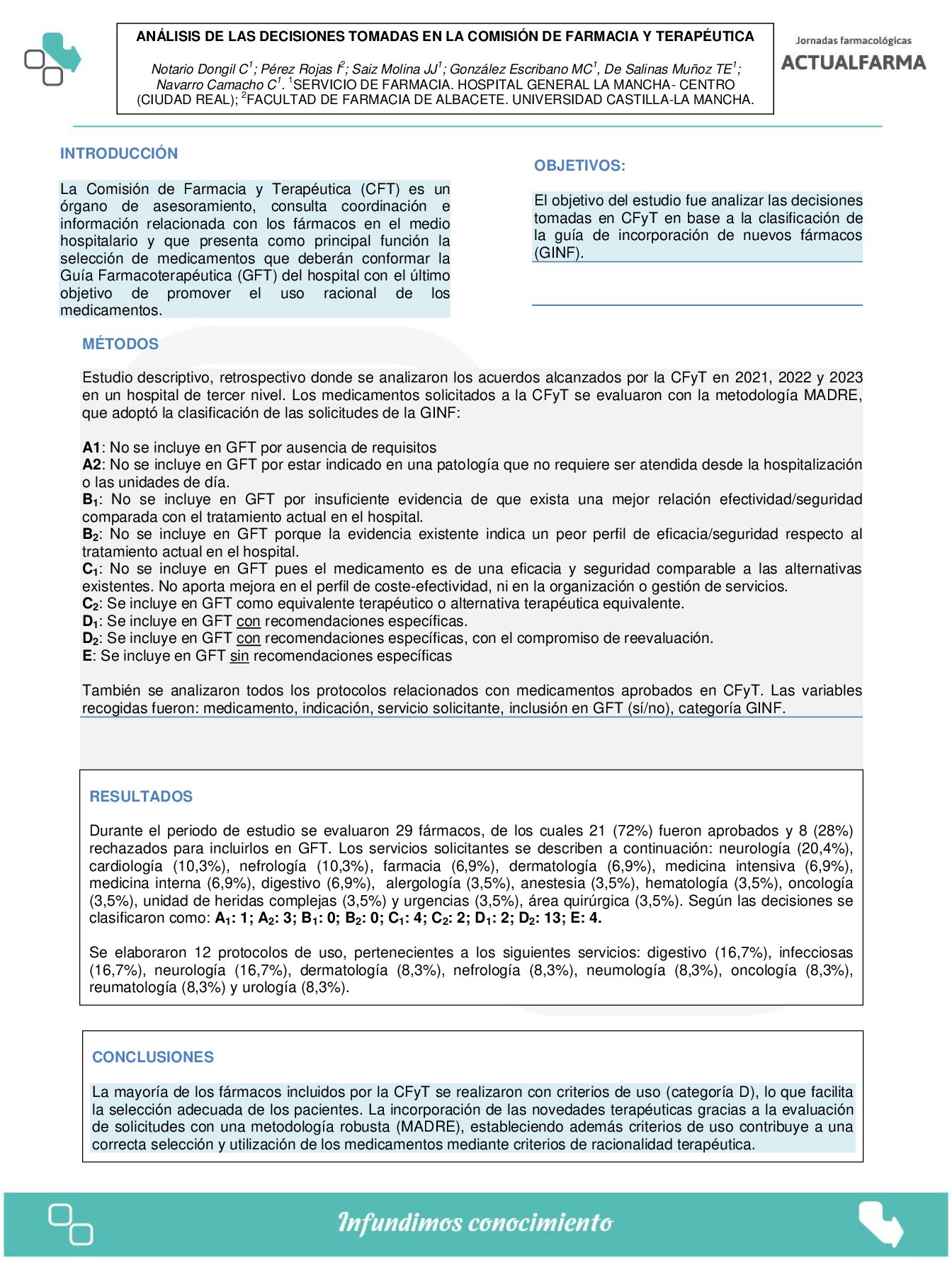 Descargar ANÁLISIS DE LAS DECISIONES TOMADAS EN LA COMISIÓN DE FARMACIA Y TERAPÉUTICA