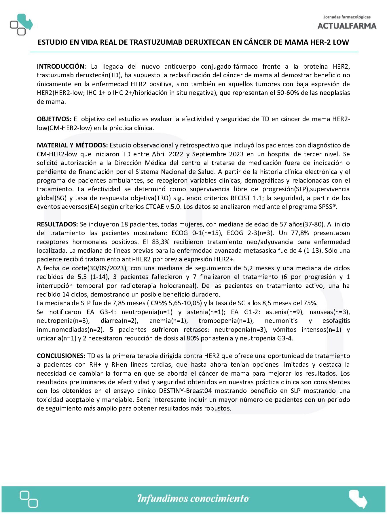 Descargar ESTUDIO EN VIDA REAL DE TRASTUZUMAB DERUXTECAN EN CÁNCER DE MAMA HER-2 LOW