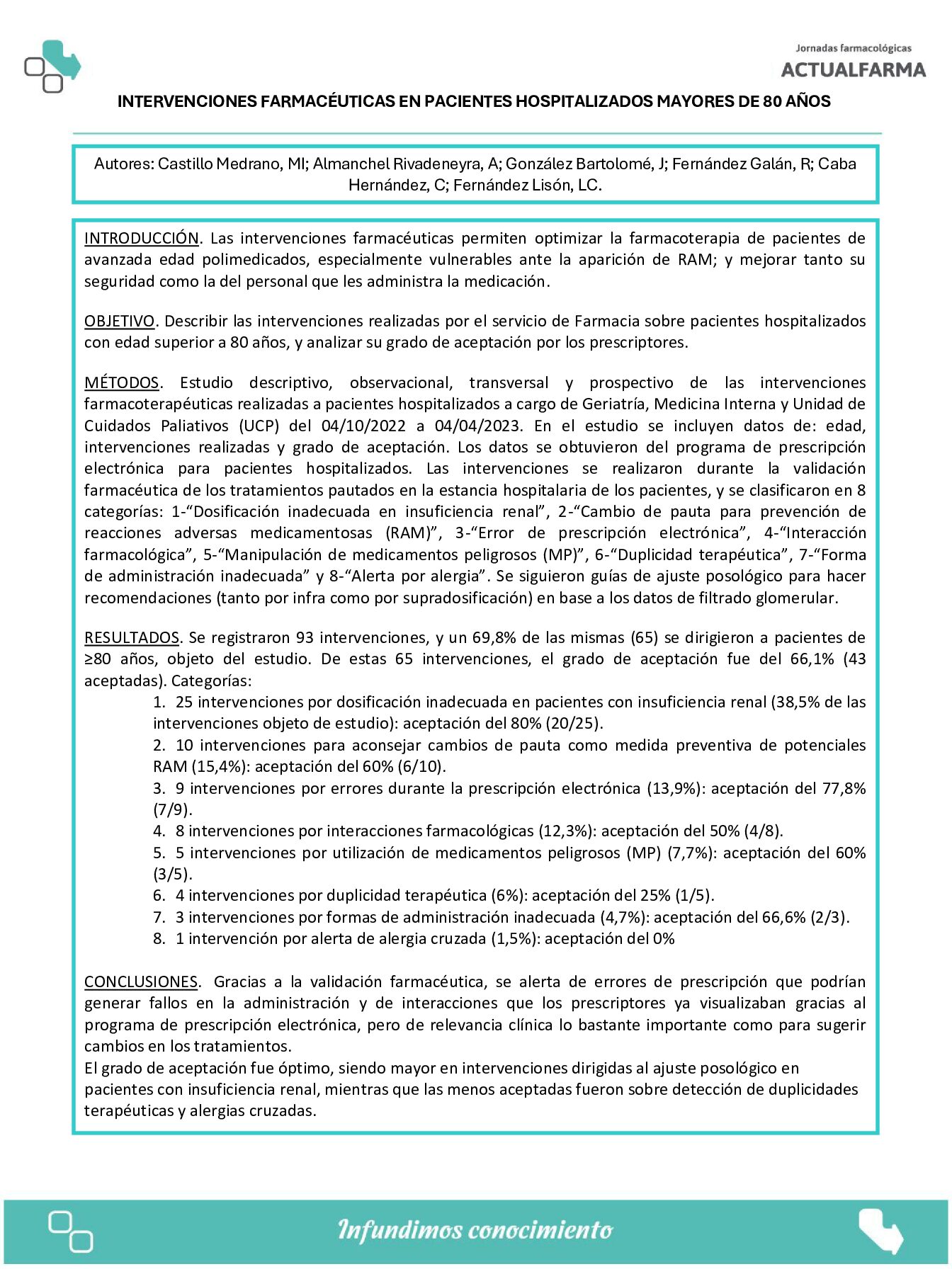 Descargar INTERVENCIONES FARMACÉUTICAS EN PACIENTES HOSPITALIZADOS MAYORES DE 80 AÑOS