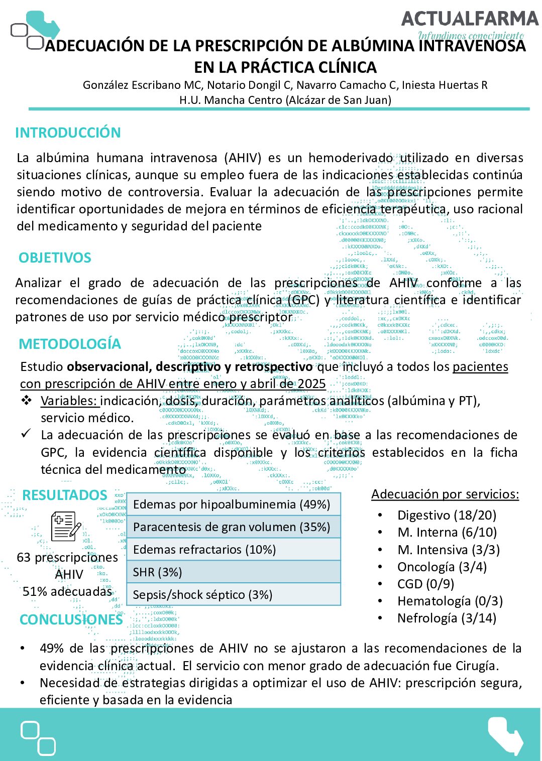 Descargar ADECUACIÓN DE LA PRESCRIPCIÓN DE ALBÚMINA INTRAVENOSA EN LA PRÁCTICA CLÍNICA