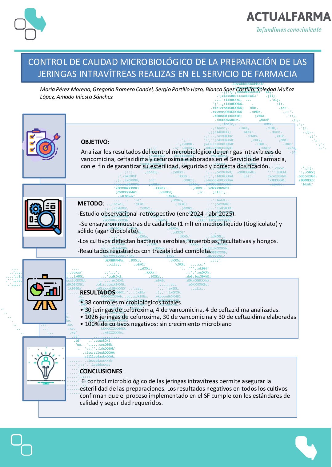 Descargar CONTROL DE CALIDAD MICROBIOLÓGICO DE LA PREPARACIÓN DE LAS JERINGAS INTRAVÍTREAS REALIZAS EN EL SERVICIO DE FARMACIA