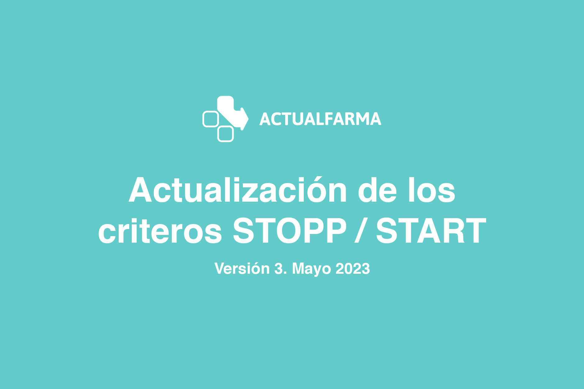 Actualización de los criterios STOPP / START